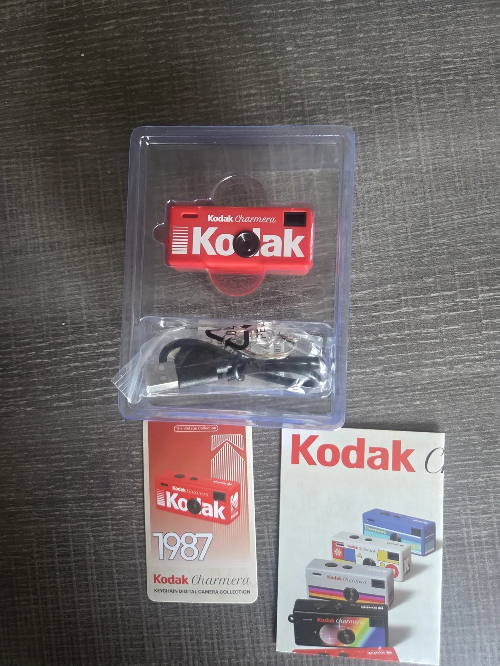 Kodak Charmera Keychain Digital Camera Open Box Red Type 02